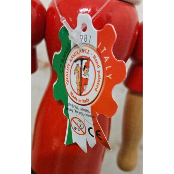 14" Handcrafted Italian Wooden Pinocchio C2 Di Rainoldi Jointed - Picture 7 of 8